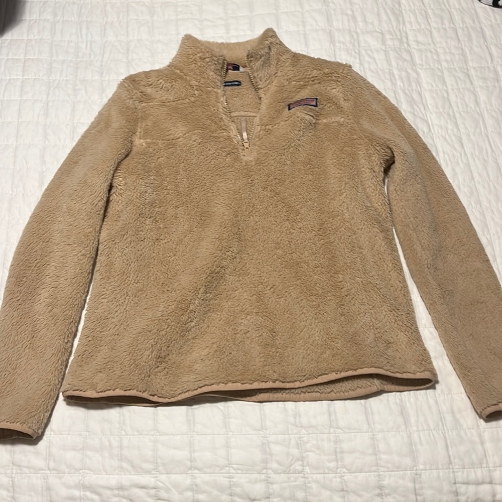 Vineyard vines Camel color Sherpa fleece Shep shirt. Size S